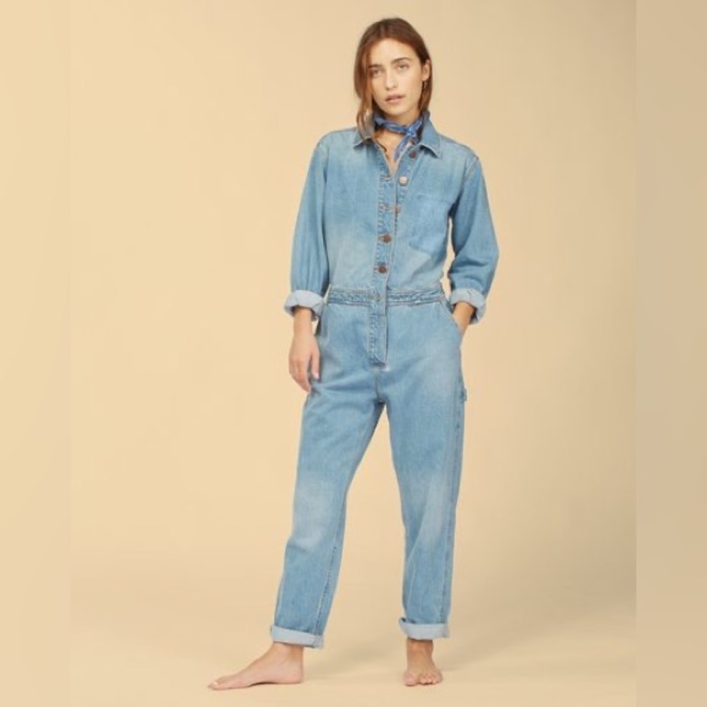 Billabong x Wrangler On the Range Denim Jumpsuit Coveralls